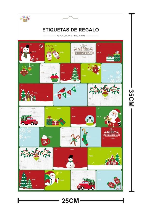 Etiqueta para regalo de navidad 20.5x31 cm - Artículos navideños - Imagen 3