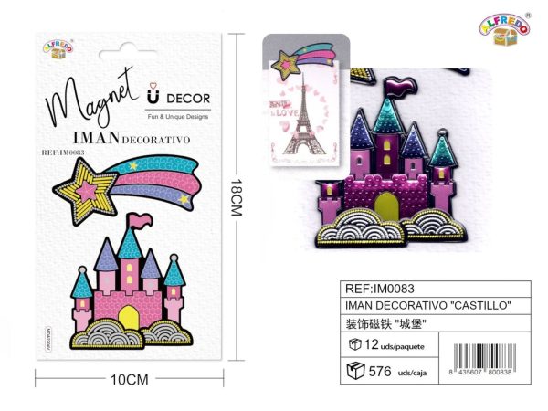 Imán decorativo "Castillo" 10x18cm REF:IM0083 para refrigerador