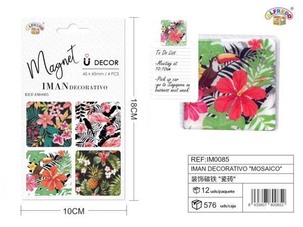 Imán decorativo "Mosaico" 10x18 cm - Imán para frigorífico