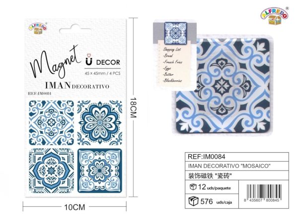 Imán decorativo "Mosaico" 10x18 cm - Imán para frigorífico - Imagen 2