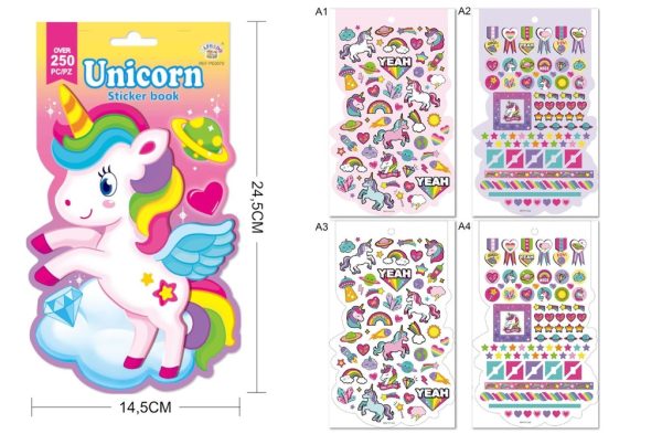 Libro de stickers "Unicornio" 14.5x24.5 cm - Artículos de manualidades