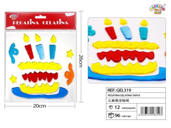 Pegatina Gelatina Tarta 20X26CM - Stickers decorativos para fiestas