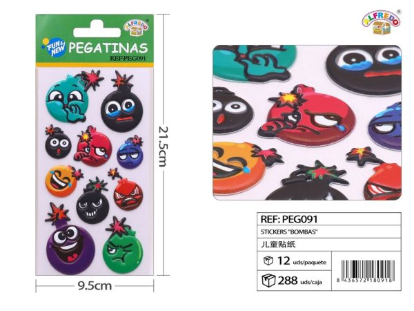 Pegatinas "Bombas" 9.5 x 21.5 cm - Decoración