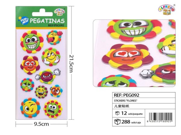 Pegatinas "Flores" 9.5 x 21.5 cm - Decoración