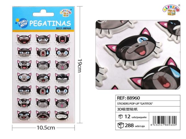 Pegatinas "Gatitos" 10 x 19 cm - Decoración