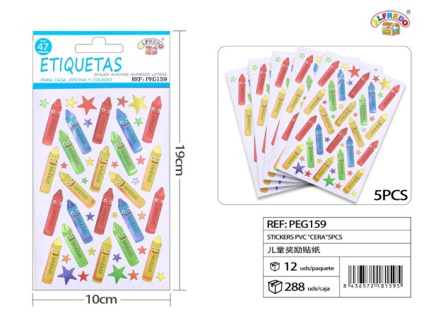 Pegatinas PVC "Very Impressive" 5 hojas 10 x 19 cm - Decoración