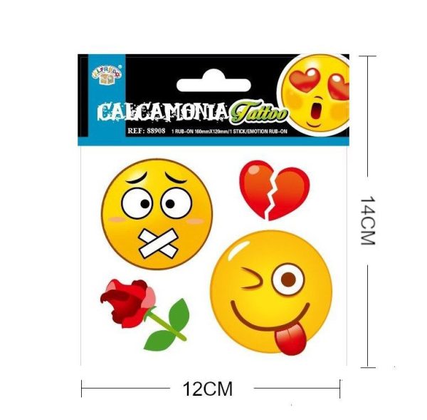 Pegatinas calcomanías emoticonos 12 x 14 cm - Decoración
