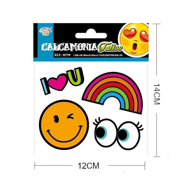 Pegatinas calcomanías emoticonos 12 x 14 cm - Decoración - Imagen 3