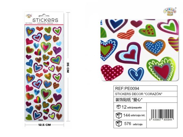 Pegatinas decorativas "Corazón" 12.5x35cm - Decoraciones infantiles