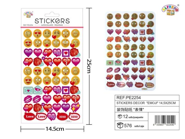 Pegatinas decorativas "Emoji" 14.5x25 cm - Juguetes infantiles