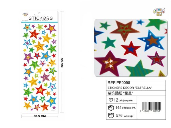 Pegatinas decorativas "Estrella" 12.5x35cm - Decoraciones infantiles