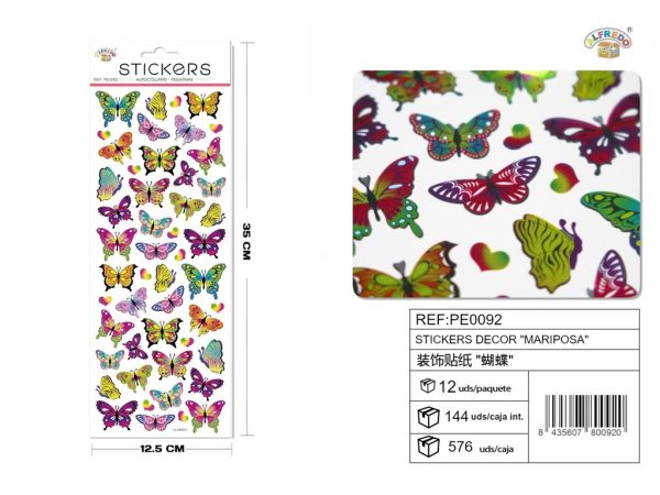 Pegatinas decorativas "Mariposas" 12.5x35cm - Decoraciones infantiles