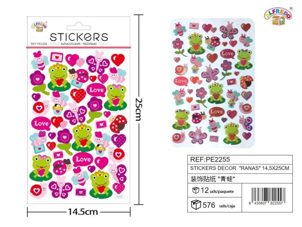 Pegatinas decorativas "Ranas" 14.5x25 cm - Juguetes infantiles