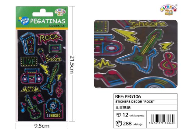 Pegatinas decorativas "Rock" 10 x 19 cm - Decoración