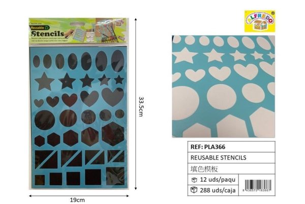 Plantilla Reutilizable - Figuras - 19x33.5 cm - Plantillas