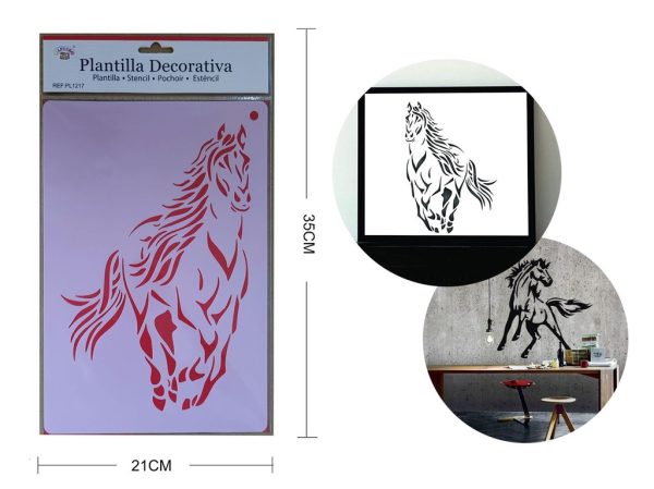 Plantilla decorativa "Caballo" 21x35 cm - Plantillas decorativas