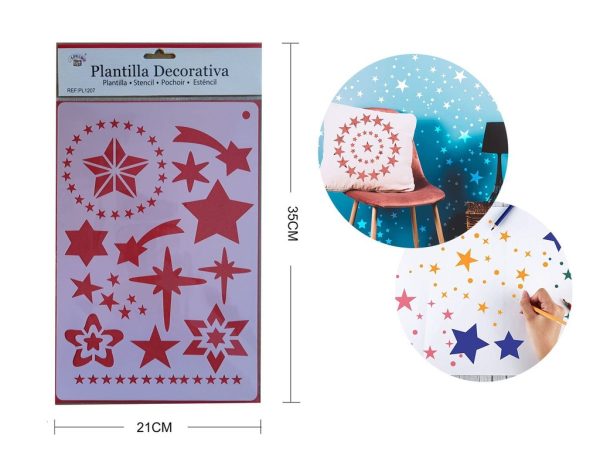 Plantilla decorativa "Estrella" 21x35 cm - Plantillas decorativas