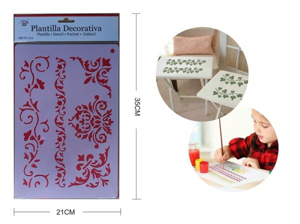 Plantilla decorativa "Flor" 21x35 cm - Plantillas decorativas