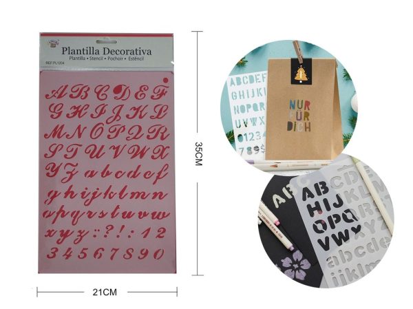 Plantilla decorativa "Letras" 21x35 cm - Plantillas decorativas