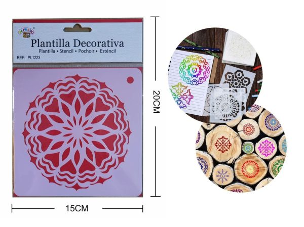 Plantilla decorativa "Mandala" 15 x 20 cm - Plantillas de artesanía