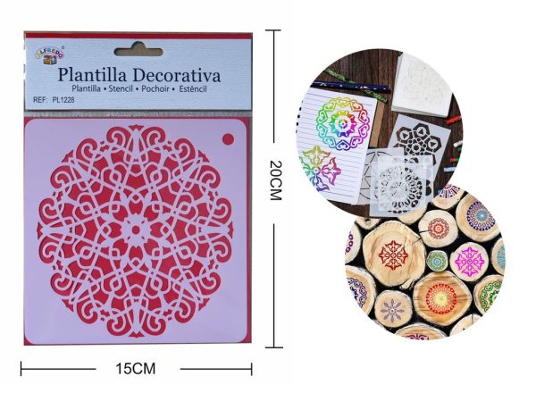 Plantilla decorativa "Mandala" 15 x 20 cm - Plantillas de artesanía - Imagen 4