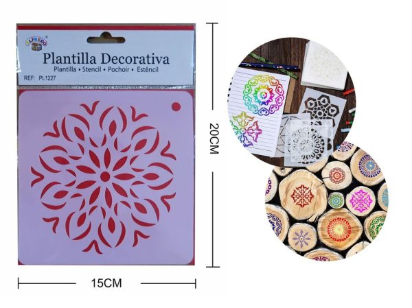 Plantilla decorativa "Mandala" 15 x 20 cm - Plantillas de artesanía - Imagen 5
