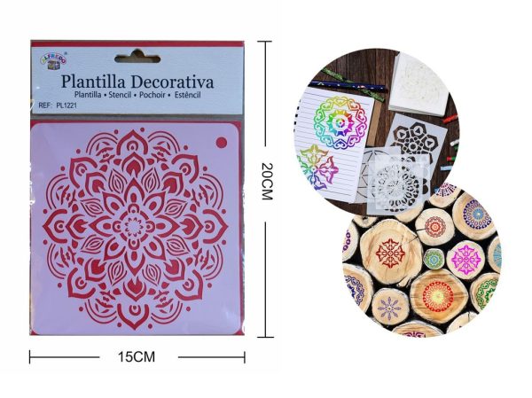 Plantilla decorativa "Mandala" 15 x 20 cm - Plantillas de artesanía - Imagen 7