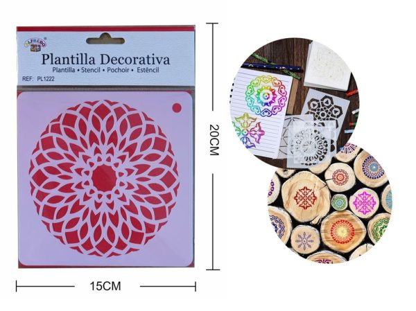 Plantilla decorativa "Mandara" 15x20cm para manualidades y decoración