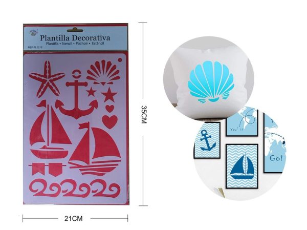 Plantilla decorativa "Marino" 21x35 cm - Plantillas decorativas