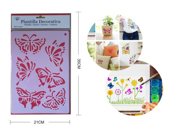 Plantilla decorativa "Mariposa" 21x35 cm - Plantillas decorativas
