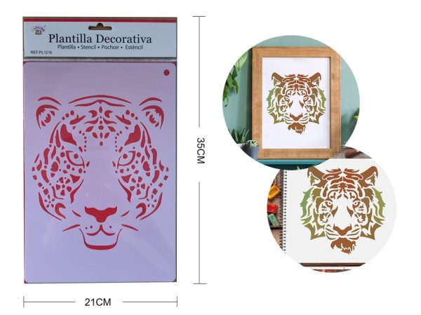 Plantilla decorativa "Tigre" 21x35 cm - Plantillas decorativas