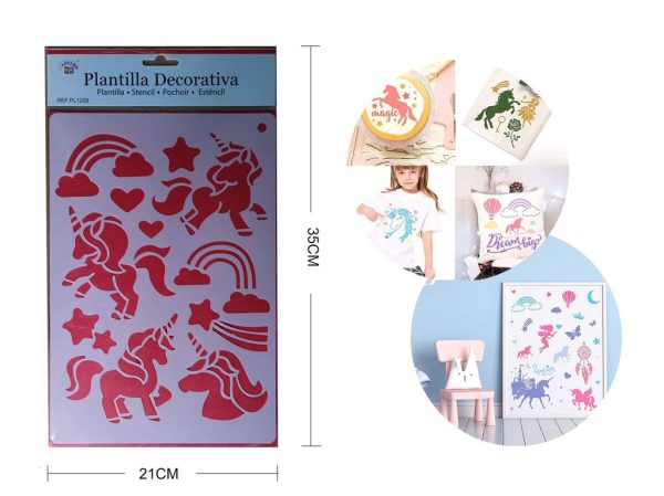 Plantilla decorativa "Unicornio" 21x35 cm - Plantillas decorativas - Imagen 2