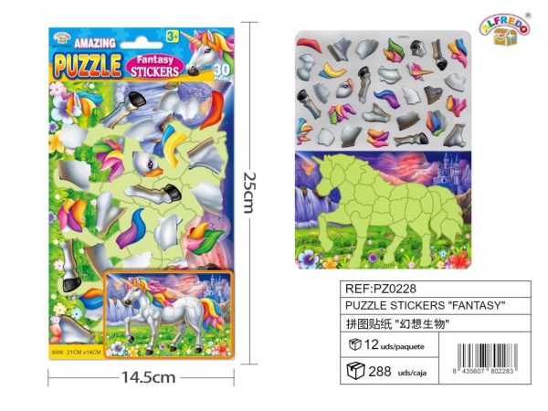 Puzzle stickers "Fantasía" 14.5x25cm - Material de arte