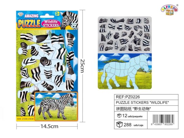 Puzzle stickers "Vida salvaje" 14.5x25cm - Material de arte - Imagen 2