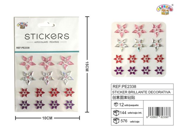 Sticker Brillante Decorativa 10x15 cm - Adorno de diamantes y perlas - Imagen 14