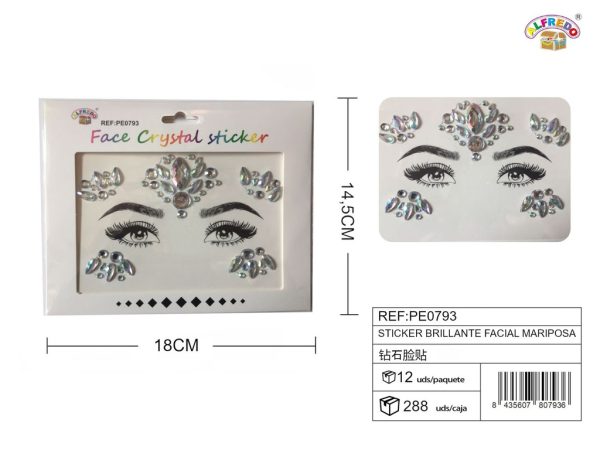 Sticker brillante facial 14.5x18 cm - Accesorios de belleza
