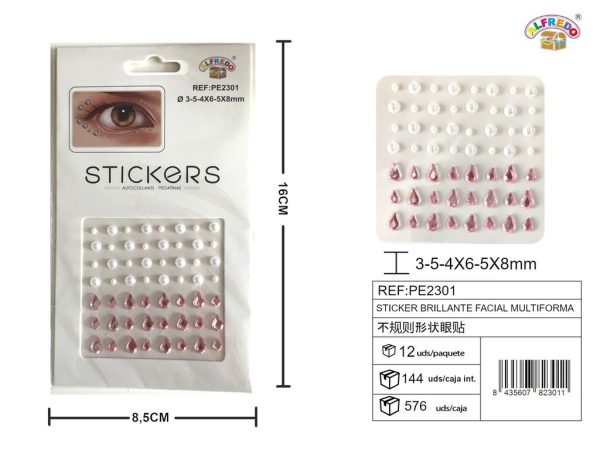 Sticker brillante facial multiforma 8.5x16cm - Accesorios de belleza