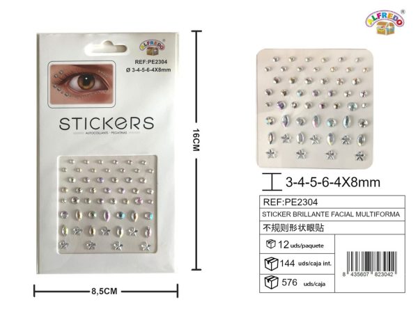 Sticker brillante facial multiforma 8.5x16cm - Accesorios de belleza - Imagen 2
