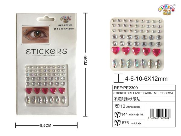Sticker brillante facial multiforma 8.5x16cm - Accesorios de belleza - Imagen 3