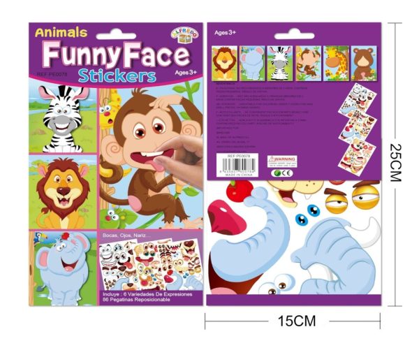Stickers "Animales" para colorear 15x25cm - Material de arte