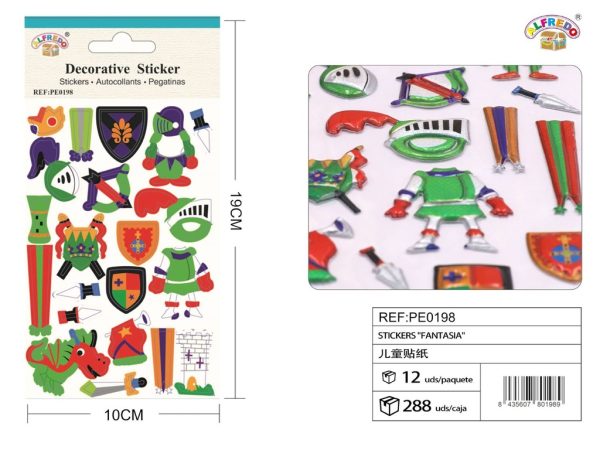 Stickers "Caballeros" 10X19CM para manualidades y decoración