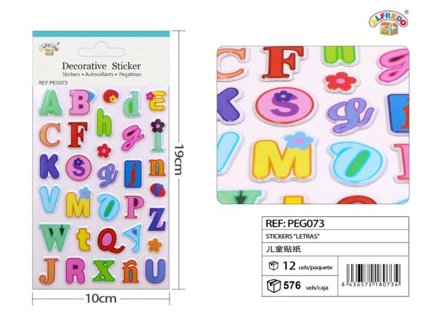 Stickers "Letras" 10x19 cm - Adhesivos infantiles
