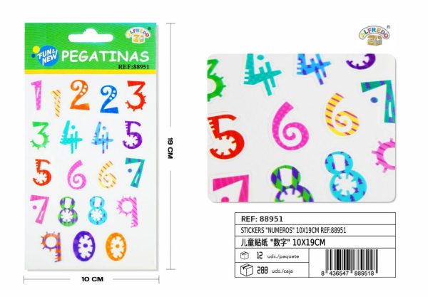 Stickers "Números" 10x19cm - Pegatinas numéricas