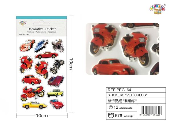 Stickers "Vehículos" 10x19 cm - Adhesivos infantiles