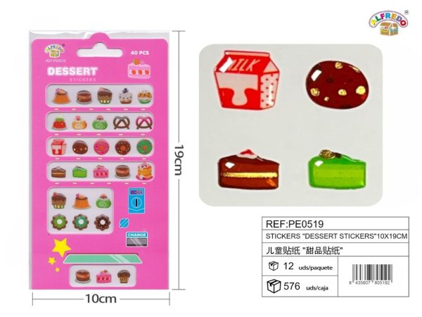 Stickers "dessert sticker" 10x19 cm - Pegatinas surtidas infantiles