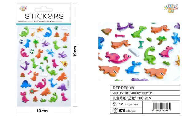 Stickers "dinosaurios" 10x19 cm - Pegatinas surtidas infantiles