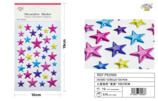 Stickers "estrellas" 10x19 cm - Pegatinas surtidas infantiles - Imagen 2