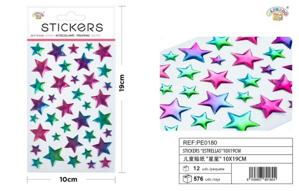 Stickers "estrellas" 10x19 cm - Pegatinas surtidas infantiles - Imagen 5