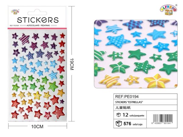 Stickers "estrellas" 10x19 cm - Pegatinas surtidas infantiles - Imagen 6
