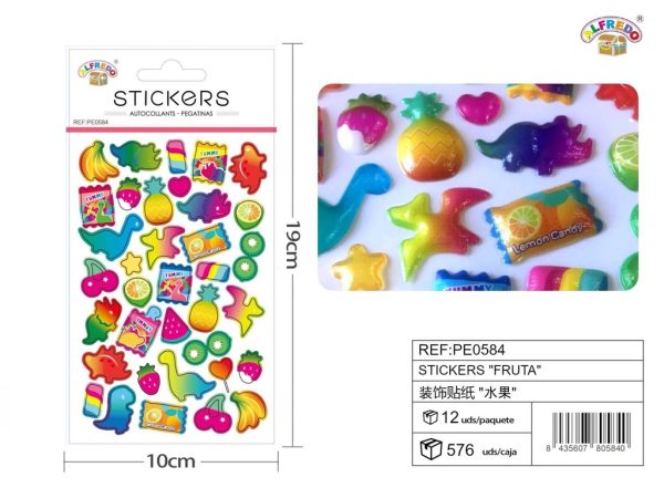 Stickers "fruta" 10x19 cm - Pegatinas surtidas infantiles